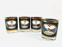 Load image into Gallery viewer, Georges Briard Signed Golden Dots Double Old Fashion Glasses (Set of 4)

