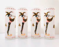 Load image into Gallery viewer, Gay Fad 1950s Court Jester Cocktail Tall Collins Glasses (Set of 4)
