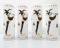 Load image into Gallery viewer, Gay Fad 1950s Court Jester Cocktail Tall Collins Glasses (Set of 4)
