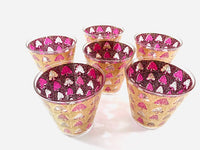 Load image into Gallery viewer, Culver - Signed Mid-Century 22 Karat Gold and Amethyst Glasses (Set of 6)
