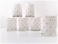Load image into Gallery viewer, Cera Signed White Woven with Red Dots Double Old Fashion Glasses (Set of 6)

