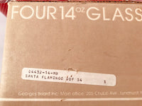 Load image into Gallery viewer, Georges Briard Signed Santa Flamingo Double Old Fashion Glasses (Set of 4)
