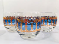 Load image into Gallery viewer, Culver Signed Mid-Century Emerald Azure Scroll Roly Poly Glasses (Set of 8)
