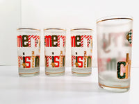 Load image into Gallery viewer, Culver Signed Mid-Century Merry Christmas Highball Glasses (Set of 4)
