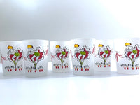 Load image into Gallery viewer, Gay Fad Can Can Girls Bottoms Up Mid-Century Glasses (Set of 6)
