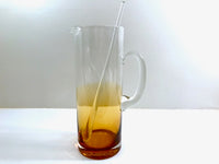 Load image into Gallery viewer, West Virginia Amber Fade Mid-Century Cocktail Pitcher and Stir
