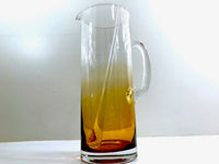 Load image into Gallery viewer, West Virginia Amber Fade Mid-Century Cocktail Pitcher and Stir
