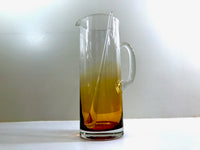 Load image into Gallery viewer, West Virginia Amber Fade Mid-Century Cocktail Pitcher and Stir
