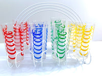 Load image into Gallery viewer, Federal Glass Sky Hi Vintage 8-Piece Glasses With Carrier
