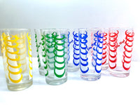 Load image into Gallery viewer, Federal Glass Sky Hi Vintage 8-Piece Glasses With Carrier
