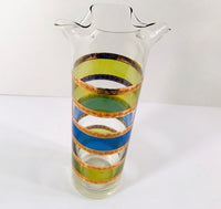Load image into Gallery viewer, Culver Signed Mid-Century Rondo Blue-Green and Gold Stripe Double Sided Pitcher
