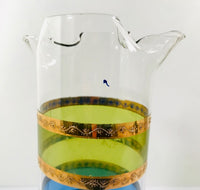 Load image into Gallery viewer, Culver Signed Mid-Century Rondo Blue-Green and Gold Stripe Double Sided Pitcher
