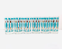 Load image into Gallery viewer, Mid-Century 22-Karat Gold and Turquoise Glasses (Set of 6)
