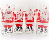 Load image into Gallery viewer, Vintage Santa Claus Brings Good Cheer Glasses (Set of 4)
