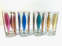 Load image into Gallery viewer, Fred Press Signed Mid-Century Fish Glasses (Set of 4)
