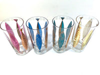 Load image into Gallery viewer, Fred Press Signed Mid-Century Fish Glasses (Set of 4)
