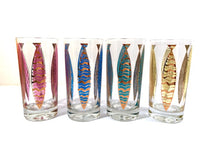 Load image into Gallery viewer, Fred Press Signed Mid-Century Fish Glasses (Set of 4)
