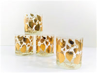 Load image into Gallery viewer, Georges Briard Signed Mid-Century Golden Leaves Glasses (Set of 4)
