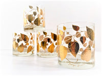 Load image into Gallery viewer, Georges Briard Signed Mid-Century Golden Leaves Glasses (Set of 4)
