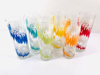 Load image into Gallery viewer, Libbey Retro Lightning Bolt Tall Collins Glasses (Set of 6)
