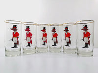 Load image into Gallery viewer, Mid-Century Fox Hunting Glasses (Set of 6)
