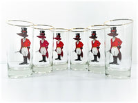 Load image into Gallery viewer, Mid-Century Fox Hunting Glasses (Set of 6)
