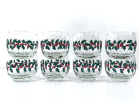 Load image into Gallery viewer, Rubel Vintage Holly and Berry Roly Poly Glasses (Set of 8)
