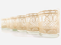 Load image into Gallery viewer, Georges Briard Signed Antique Lace Double Old Fashion Glasses (Set of 6)
