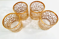 Load image into Gallery viewer, Imperial Glass - Shoji 22-Karat Gold Mid-Century Double Old Fashion Glasses (Set of 4)
