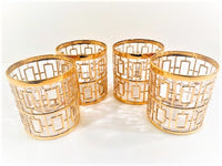 Load image into Gallery viewer, Imperial Glass - Shoji 22-Karat Gold Mid-Century Double Old Fashion Glasses (Set of 4)

