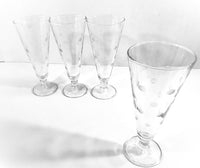 Load image into Gallery viewer, Vintage Etched Dot Pilsner - Champagne Glasses (Set of 4)

