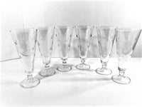 Load image into Gallery viewer, Vintage Etched Dot Pilsner - Champagne Glasses (Set of 6)
