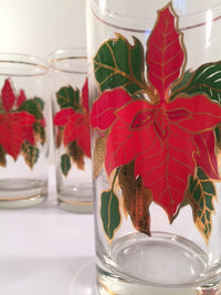 Load image into Gallery viewer, Culver Signed Mid-Century Poinsettia Glasses  (Set of 4 with Original Box)
