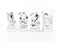 Load image into Gallery viewer, Federal Glass Party Critter Humorous Frosted Glasses (Set of 4)
