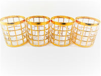 Load image into Gallery viewer, Imperial Glass Company – Tori De Oro 22-Karat Gold Double Old Fashion Mid-Century Glasses (Set of 4)
