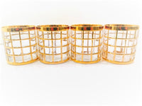 Load image into Gallery viewer, Imperial Glass Company – Tori De Oro 22-Karat Gold Double Old Fashion Mid-Century Glasses (Set of 4)
