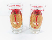 Load image into Gallery viewer, Vintage It&#39;s Five O&#39;clock Somewhere Happy Hour Glasses (Set of 2)
