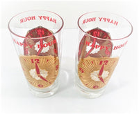 Load image into Gallery viewer, Vintage It&#39;s Five O&#39;clock Somewhere Happy Hour Glasses (Set of 2)
