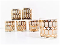 Load image into Gallery viewer, Cera Signed Mid-Century Golden Windows Glasses (Set of 6)
