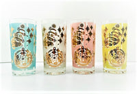 Load image into Gallery viewer, Mid-Century Atomic Christmas Ornament Highball Glasses (Set of 4)
