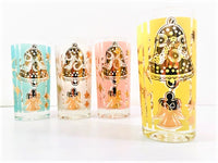 Load image into Gallery viewer, Mid-Century Atomic Christmas Ornament Highball Glasses (Set of 4)
