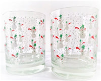 Load image into Gallery viewer, Georges Briard Signed 4-Piece Snowman Double Old Fashion Glasses

