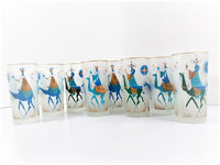 Load image into Gallery viewer, Libbey Hostess Mid-Century We Three Kings Highball Glasses (Set of 8)

