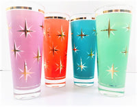 Load image into Gallery viewer, Bartlett Collins Mid-Century Atomic North Star Tall Collins Cocktail Glasses (Set of 4)
