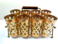 Load image into Gallery viewer, Culver Signed Mid-Century Valencia 8-Piece Highball Glasses With Carrier
