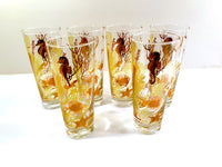 Load image into Gallery viewer, Bartlett Collins Mid-Century Under the Sea 22-Karat Gold Collins Glasses (Set of 6)
