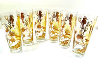 Load image into Gallery viewer, Bartlett Collins Mid-Century Under the Sea 22-Karat Gold Collins Glasses (Set of 6)
