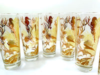 Load image into Gallery viewer, Bartlett Collins Mid-Century Under the Sea 22-Karat Gold Collins Glasses (Set of 6)
