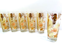 Load image into Gallery viewer, Bartlett Collins Mid-Century Under the Sea 22-Karat Gold Collins Glasses (Set of 6)
