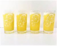 Load image into Gallery viewer, Fred Press Signed Mid-Century Lemon Fizz Glasses (Set of 4)

